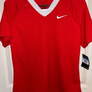 Nike New w Tags Women’s DRI-FIT Lacrosse Jersey M Red & White (B2v)